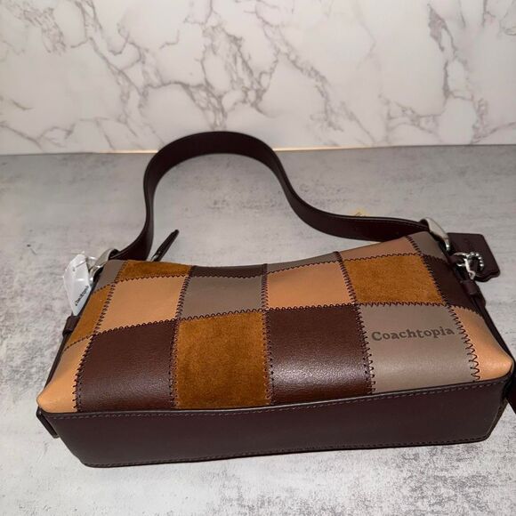 NWT COACHTOPIA Tan Small Patchwork Shoulder Bag CFF99 - Picture 8 of 8
